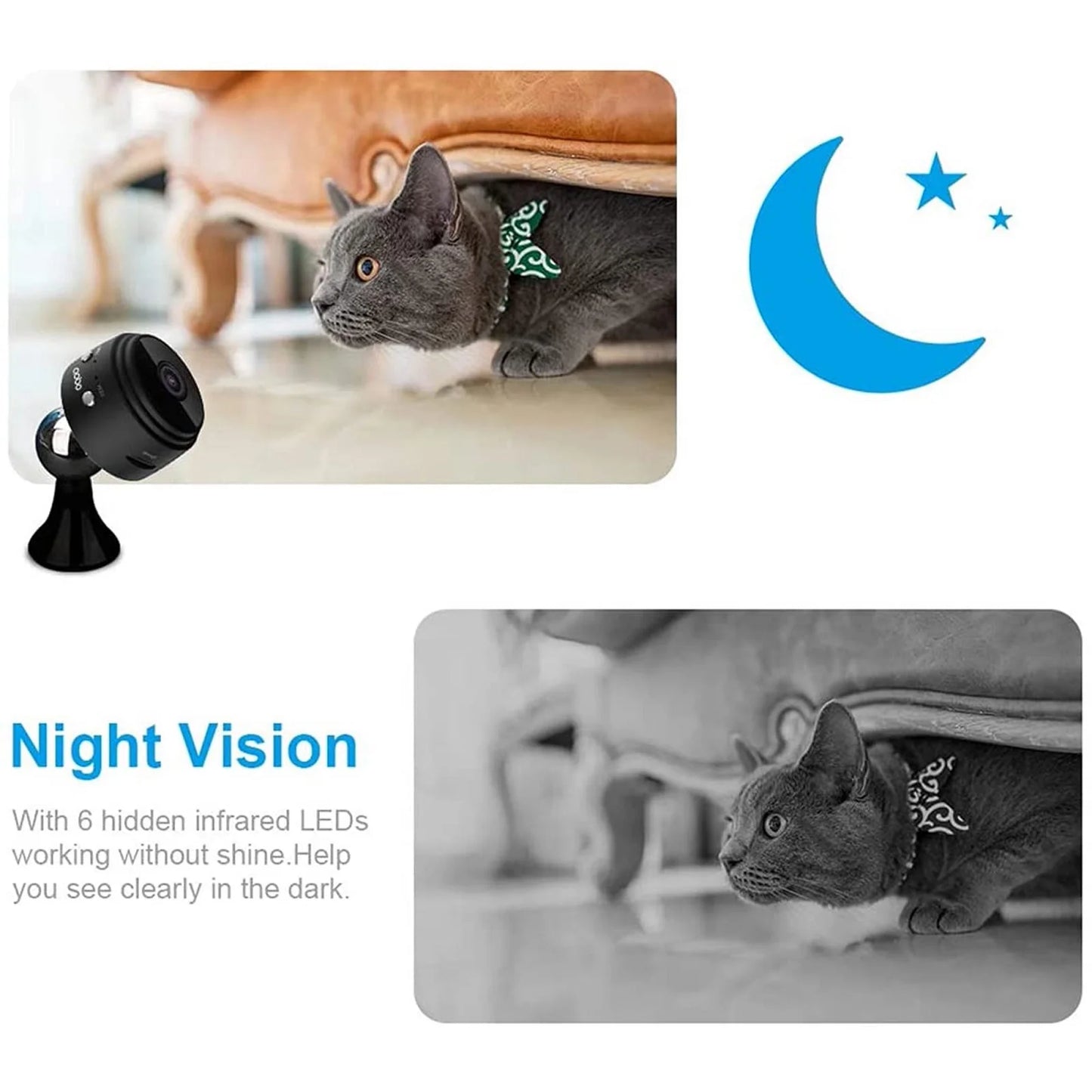 SZDUDU 1080P HD WiFi Mini Security Camera - Compact Indoor and Outdoor Home Surveillance Solution