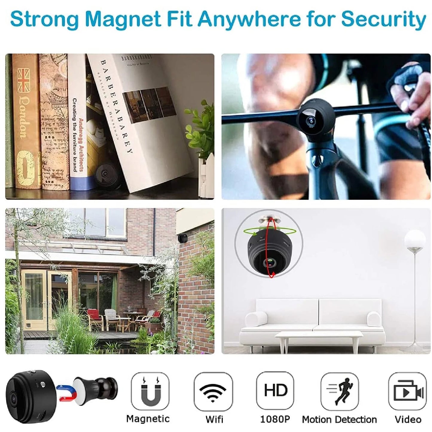SZDUDU 1080P HD WiFi Mini Security Camera - Compact Indoor and Outdoor Home Surveillance Solution