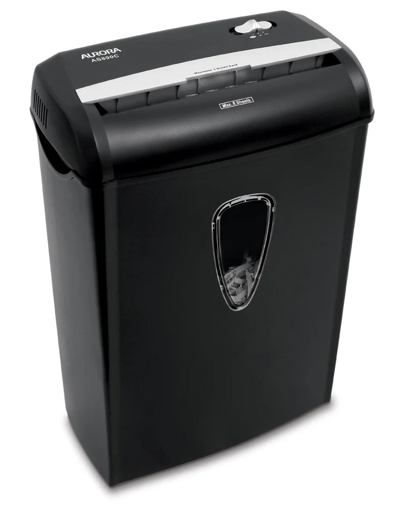8-Sheet Cross-Cut Paper Shredder in Black, Brand New