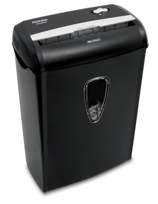 8-Sheet Cross-Cut Paper Shredder in Black, Brand New