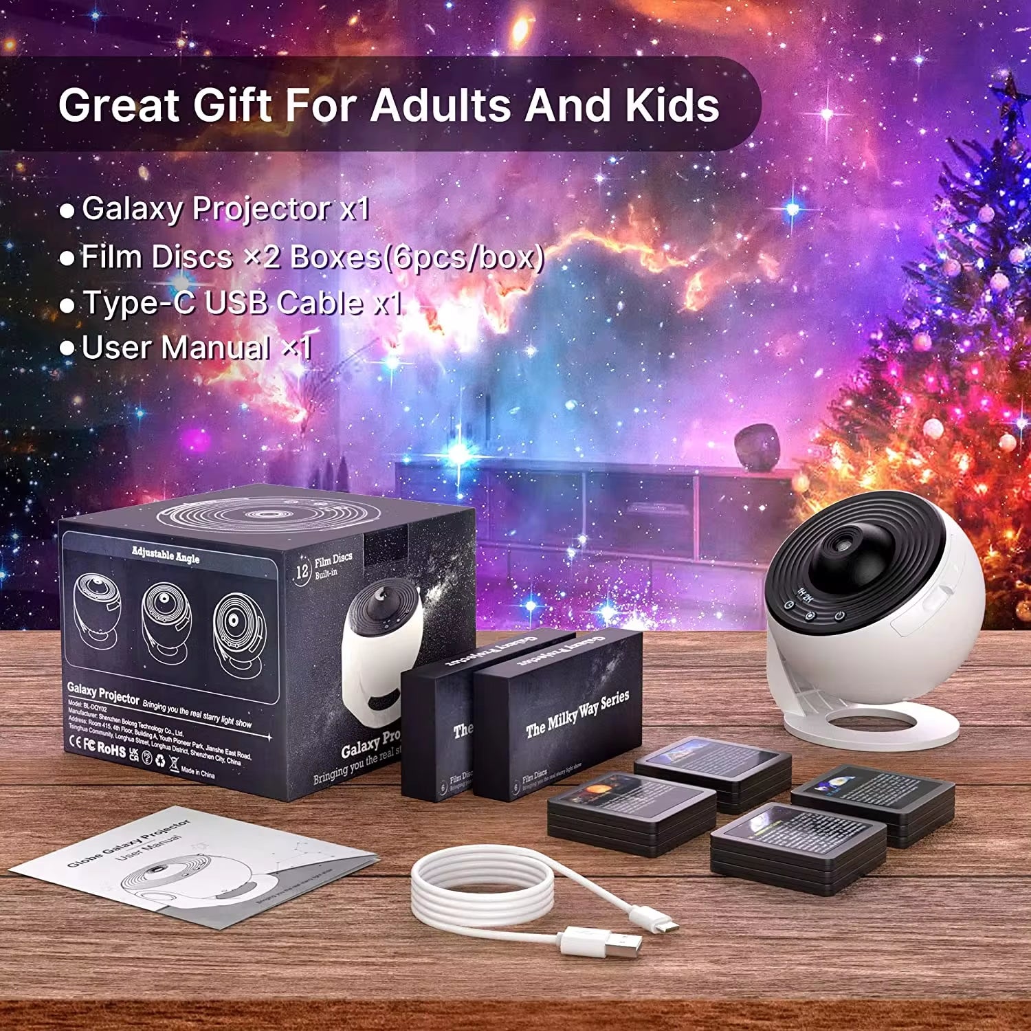 13-in-1 Star and Galaxy Projector: Multi-Functional Planetarium and Aurora Night Light for All Ages