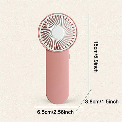 Portable Mini Desk Fan with Lanyard - Handheld and Battery Operated for Indoor and Outdoor Use