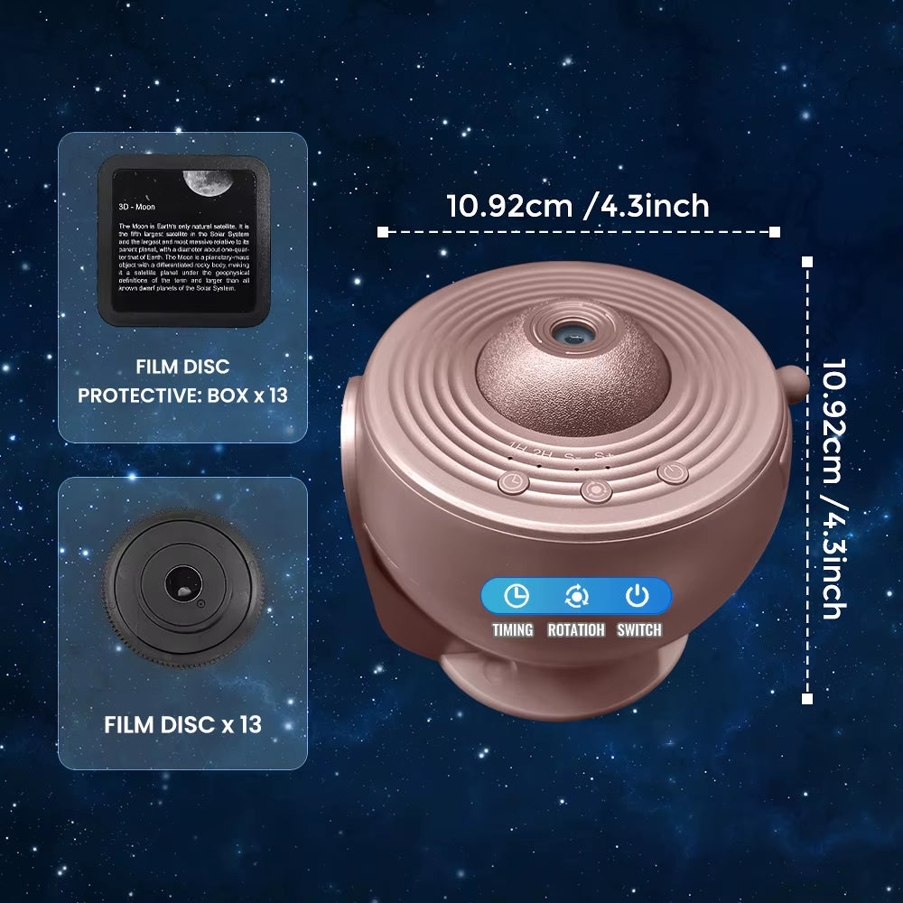 13-in-1 Star and Galaxy Projector: Multi-Functional Planetarium and Aurora Night Light for All Ages