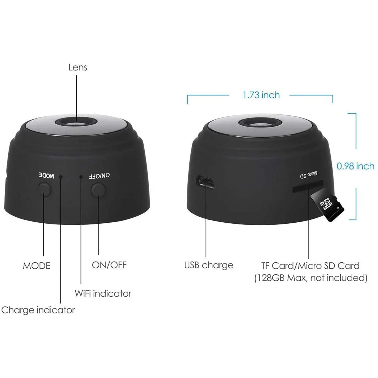 SZDUDU 1080P HD WiFi Mini Security Camera - Compact Indoor and Outdoor Home Surveillance Solution