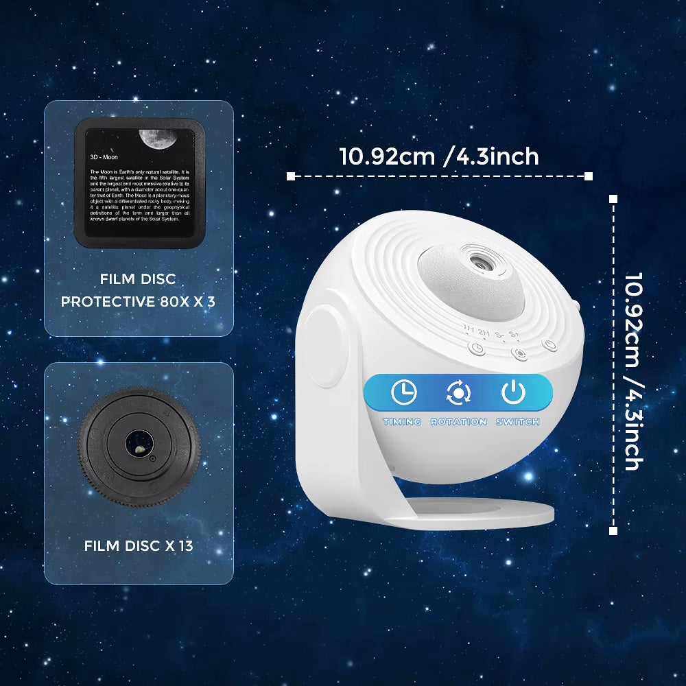 13-in-1 Star and Galaxy Projector: Multi-Functional Planetarium and Aurora Night Light for All Ages